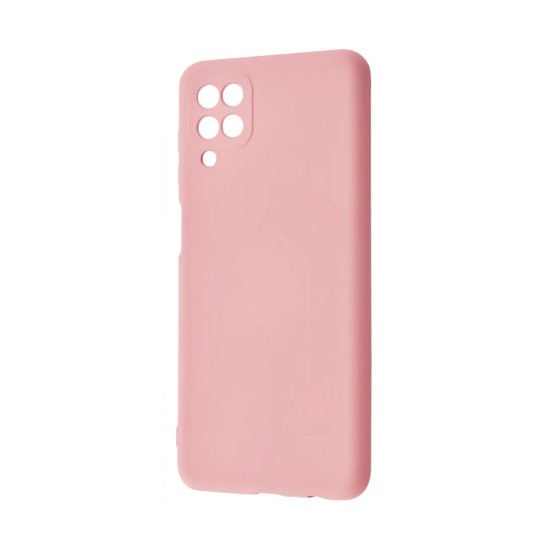 Capa de Silicone com Moldura de Câmera para Samsung Galaxy A12 5g Rosa